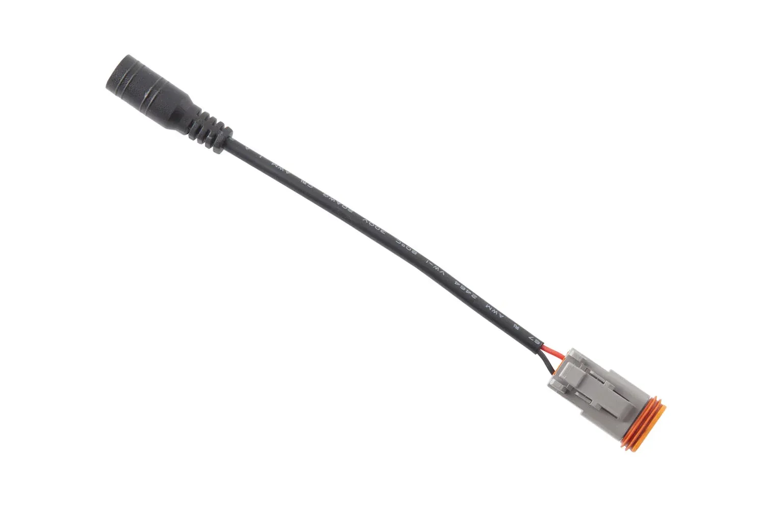 Converts a DC connector into a DT connector.